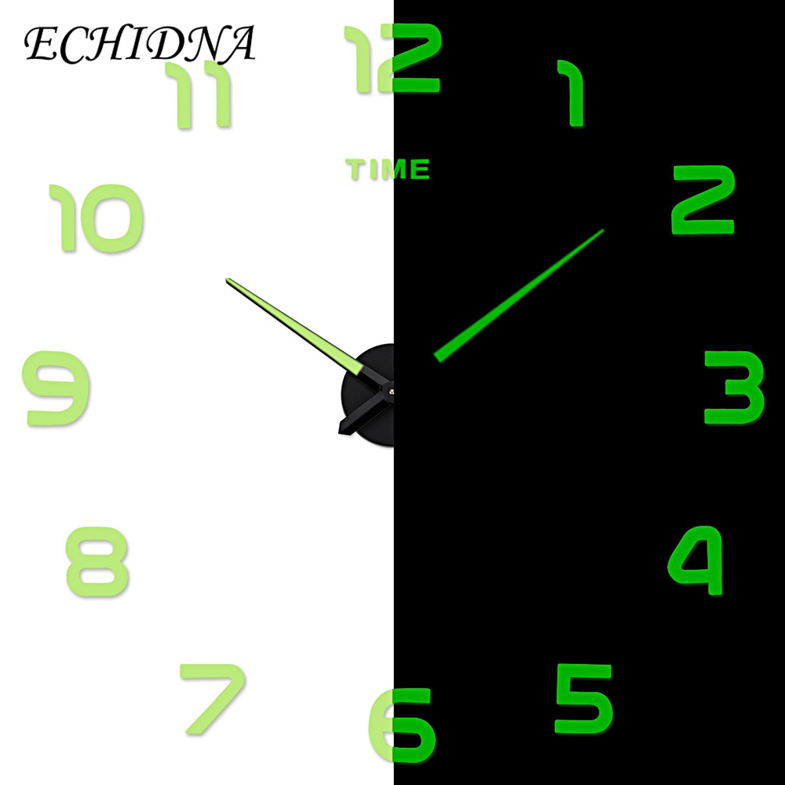 ECHIDNA Digital Clock Non Ticking Luminous Numbers Ha Indoor Clock. 