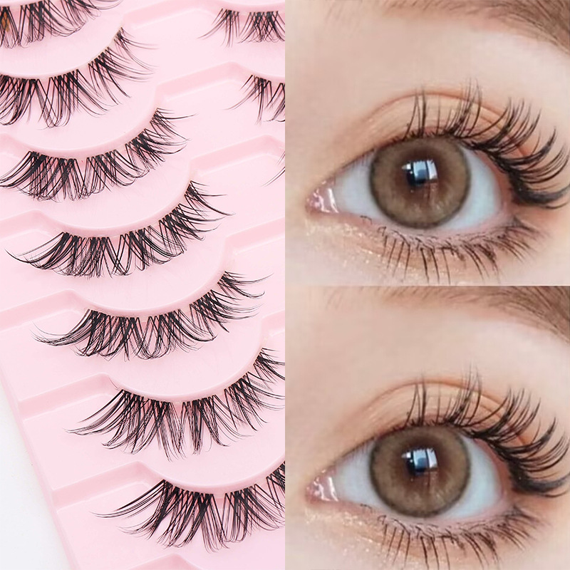 Dingsen False Eyelashes Factory Cross-Border Single Fish Line Stem Segmented Eyelashes Net Red Fox Series One Piece Eyelash