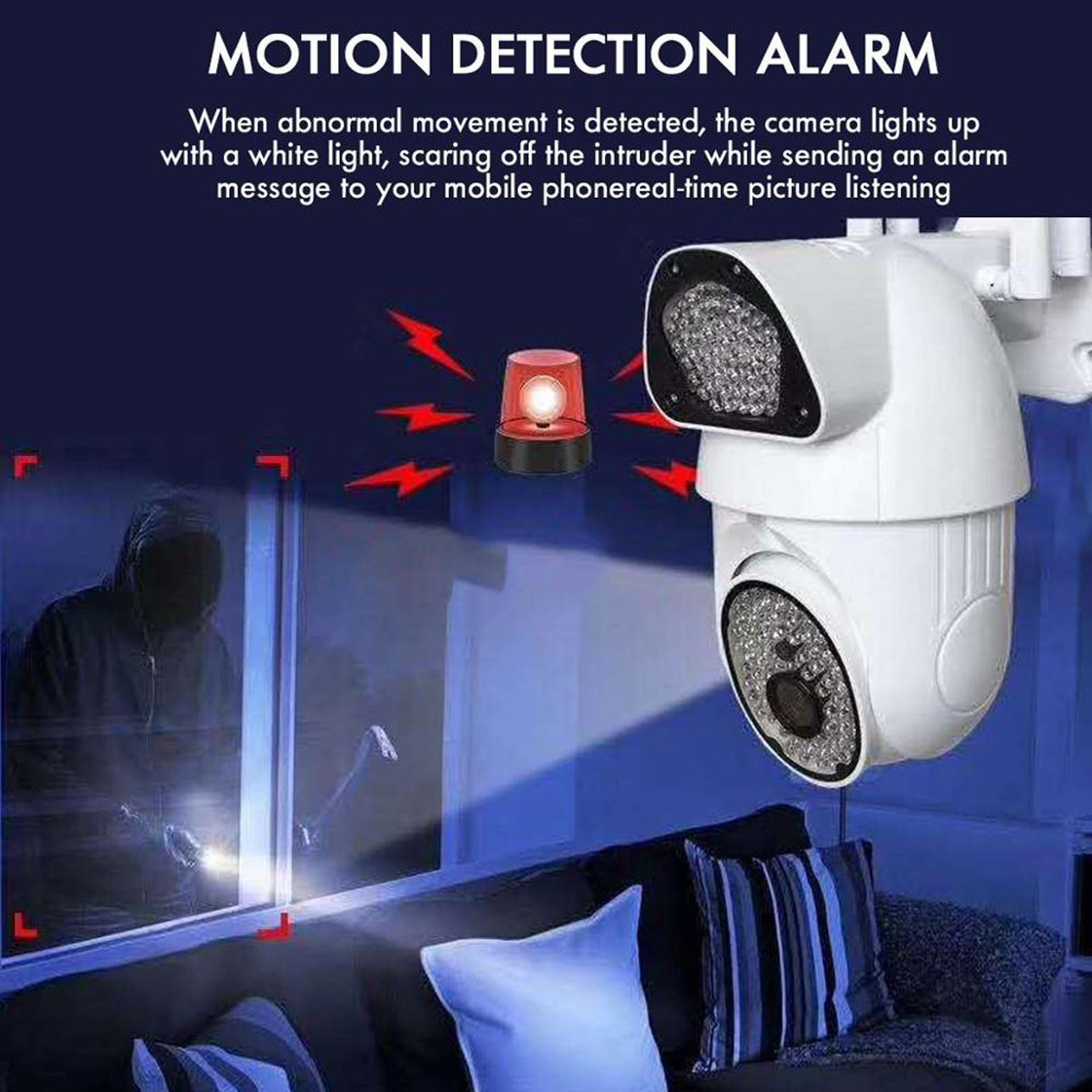 V380 Q10 1080P HD WiFi PTZ Wireless WiFi IP Camera Outdoor Two-Way PTZ 2.0MP Camera Waterproof IR Cam Monitor With Night Vision. 