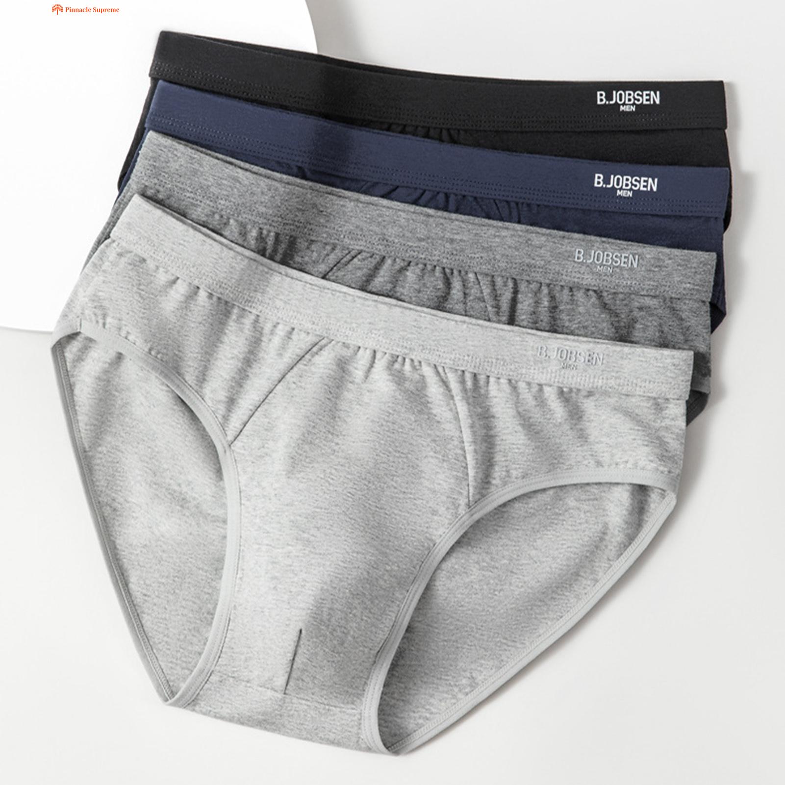 Men Elastic Briefs Comfortable Men's Solid Color Briefs Soft Breathable Underwear for Men Briefs. 