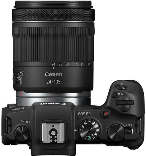 Canon EOS RP Full-Frame Mirrorless Interchangeable Lens Camera + RF24-105mm Lens F4-7.1 is STM Lens Kit- Compact and Lightweight for Traveling and Vlogging, Black (3380C132. 