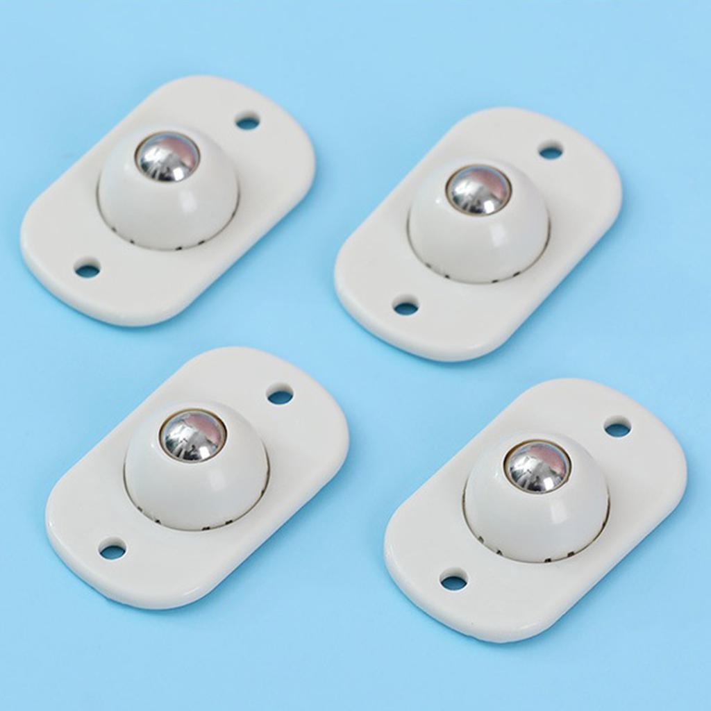 4x self-adhesive mini pasta swivel caster, universal caster under storage box, 360 degree rotating universal pulley for various storage boxes of furniture.. 