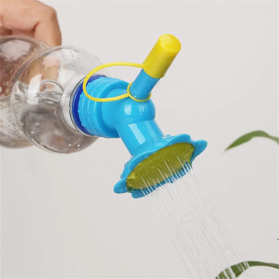 New sprinkler has a double-head design, which has multiple watering methods; and it is designed in the shape of a sunflower, which can add a fun to your gardening life.