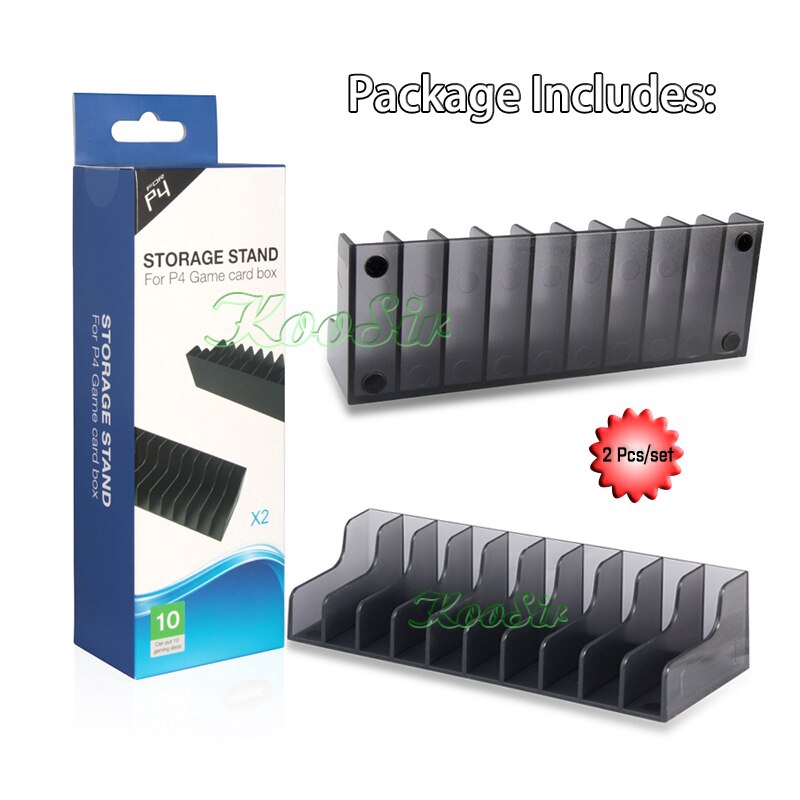 2 pcs/Pack PS4 Slim Pro Game Accessories CD Disk Stand Storage Bracket PS 4 Discs Holder for Sony Playstation 4 Game Disc Rack. 