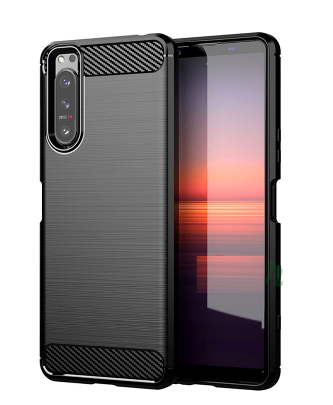 For Sony Xperia 5 ii (Mark 2) Luxury Brushed Solid Color Back Cover Camera Protection Shockproof Softcase