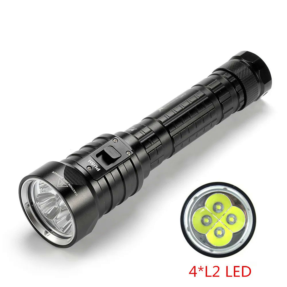 SolarStorm DX4S LED Diving Flashlight IPX8 Waterproof 4x L2 3 Mode 4500 Lumens 26650 Submarine Dive Torch Lamp. 