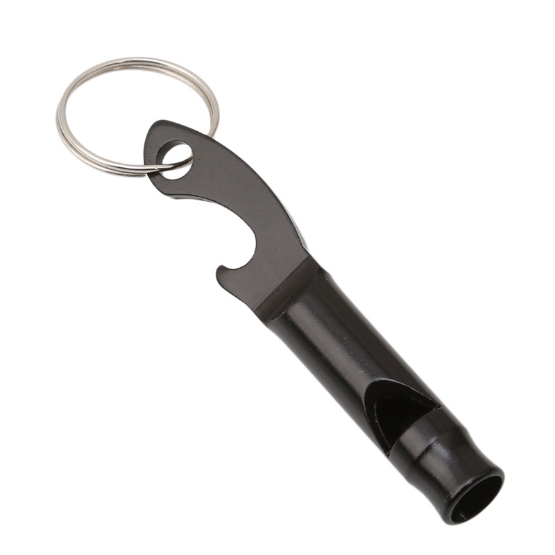 Aluminium Bottle Drinks Can Jar Opener Keyring Keychain Whistle Open Tool. 