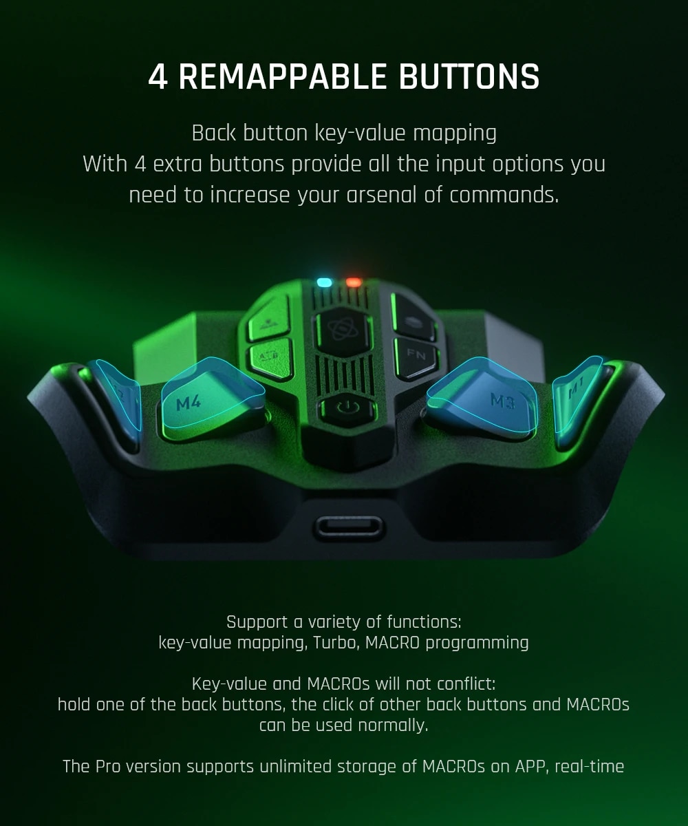BIGBIG WON ARMOR-X Pro Rear Paddle Adapter For Xbox Series X/S Controller Back Button Attachment Extension Keys For NS Switch. 
