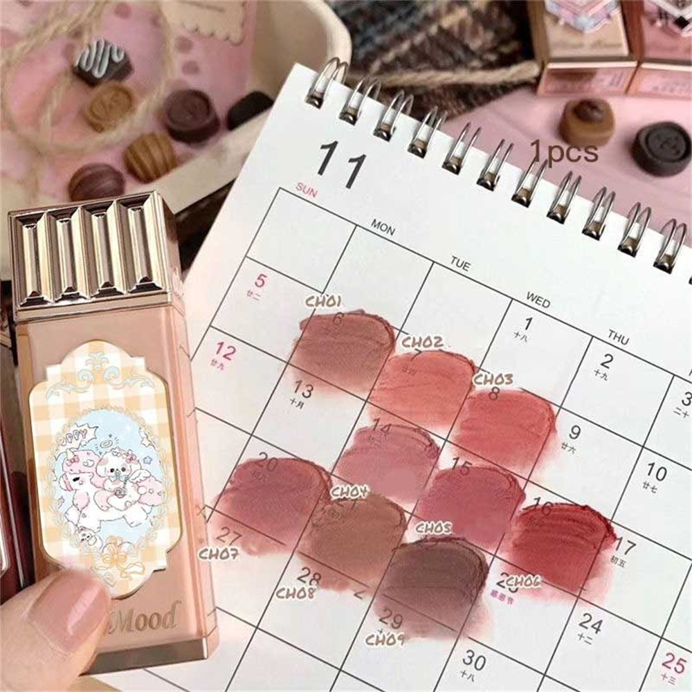 Keke Mood Chocolate Cloud Lipstick Lip Cream Delicate Lightweight Silky Matte Easy To Color Not Easy To Faint Fade Lipstick. 