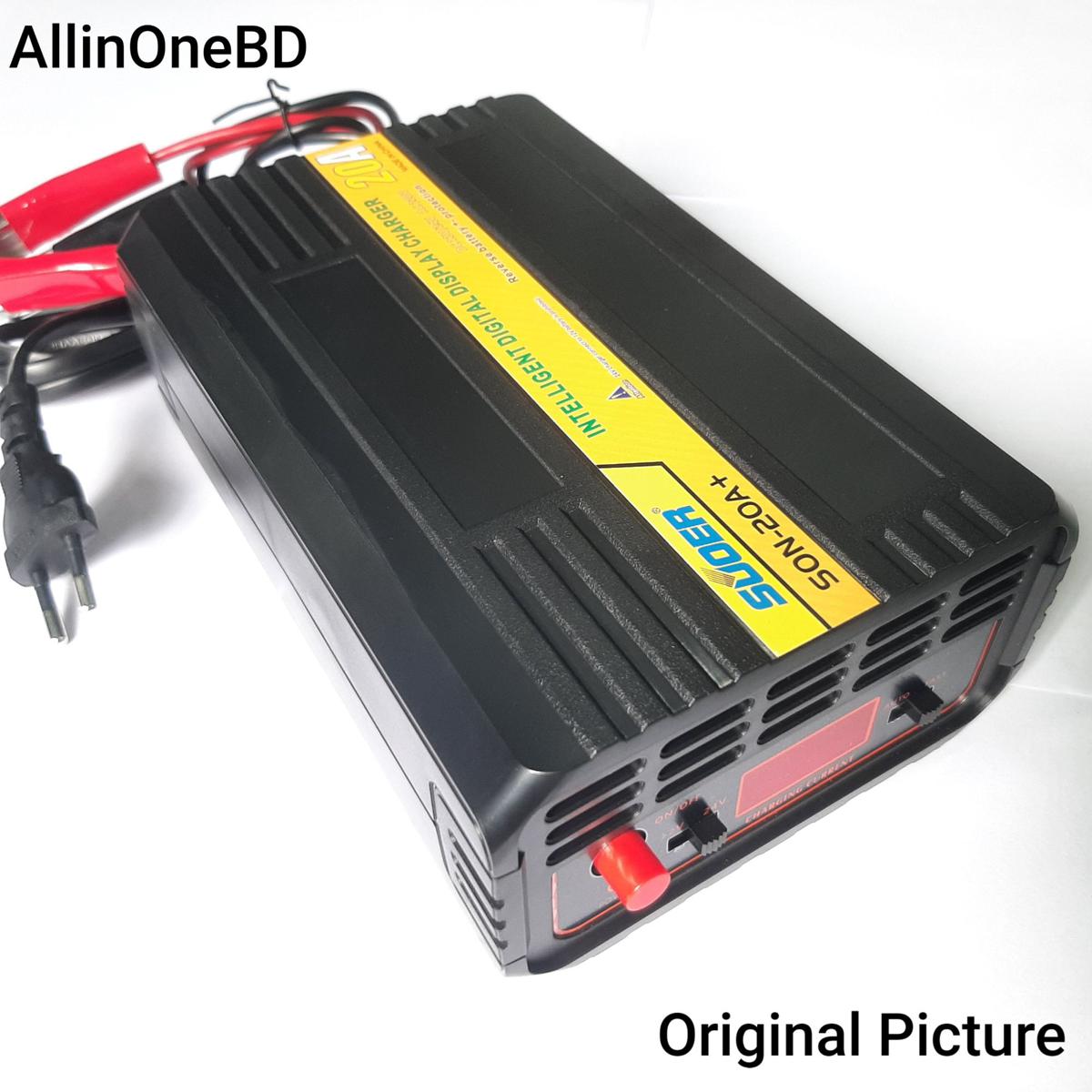 Battery Charge Full Auto 12 and 24 Volt 20AH Battery Charger - Fast and Efficient Charging for Multiple Battery Types - Your Reliable Power Solution