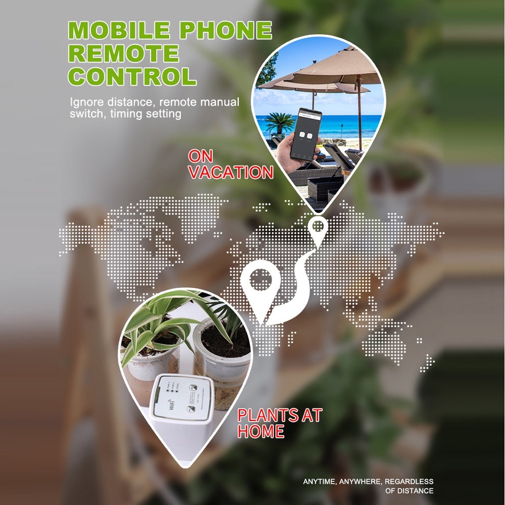 Garden terrace potted flower WIFI intelligent watering device with dual pump timed automatic drip - 02-2. 