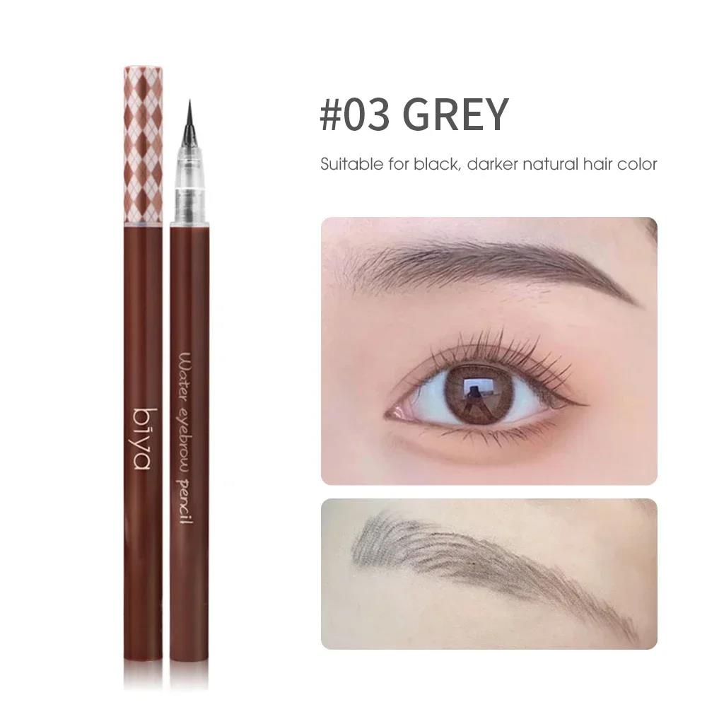 Ultra-fine Eyebrow Pencil Long Lasting Black Brown Waterproof Non-smudge Colorfast Natural Wooden Eye Brow Enhancer Pen Cosmetic