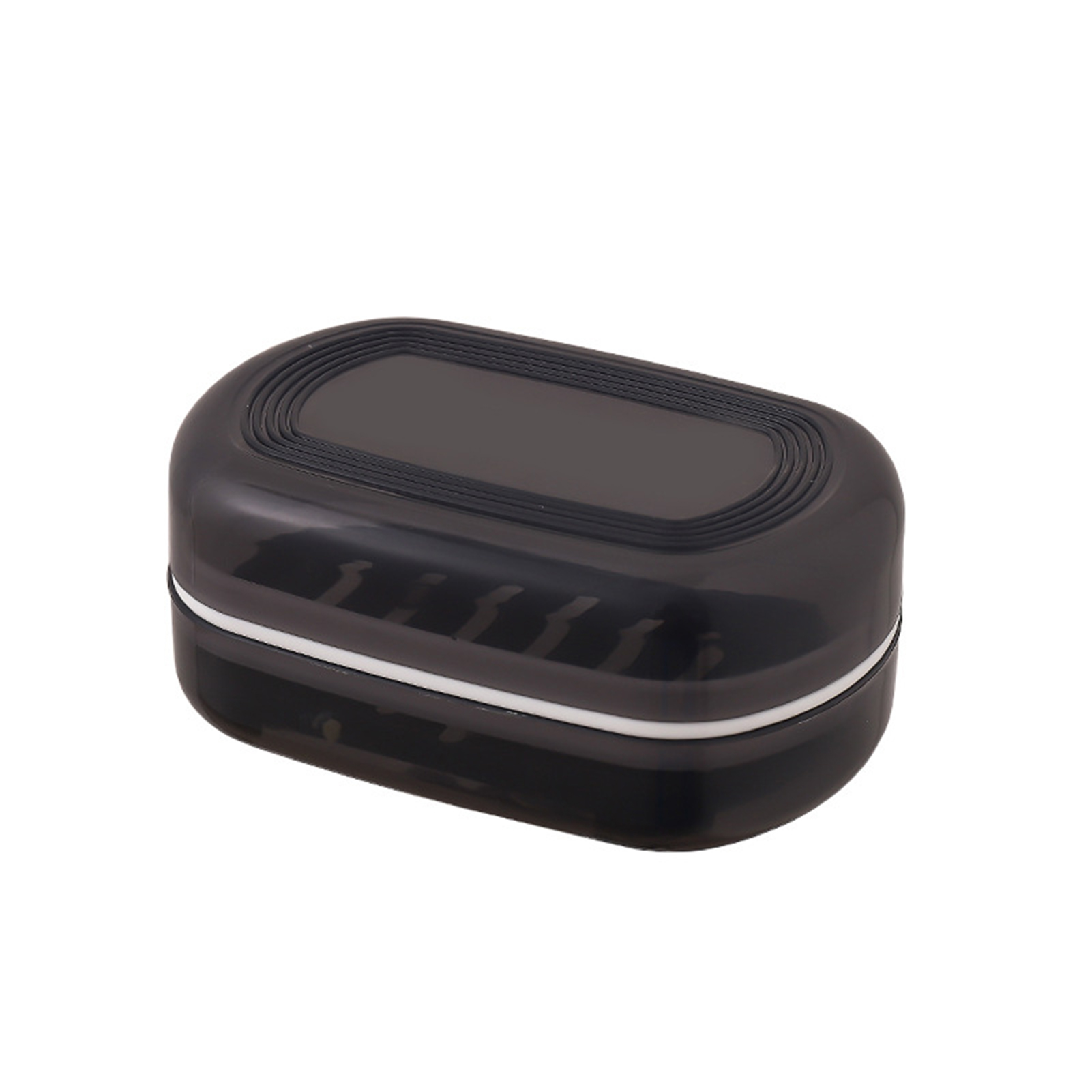 Soap Container Box with Cover Leak-proof Sealing Design Filter Hole Tray Quick Drain Portable Double Layer Travel Soap Holder Bathroom Supplies