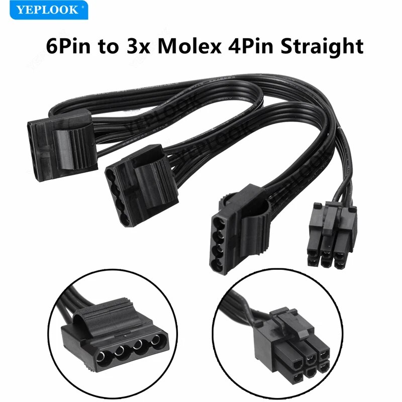 Original Type 4 Modular Power Cable for Corsair RM550x RM650x RM750x RM850x RM1000x PSU GPU PCIe 8Pin CPU 24Pin SATA Molex 4Pin. 