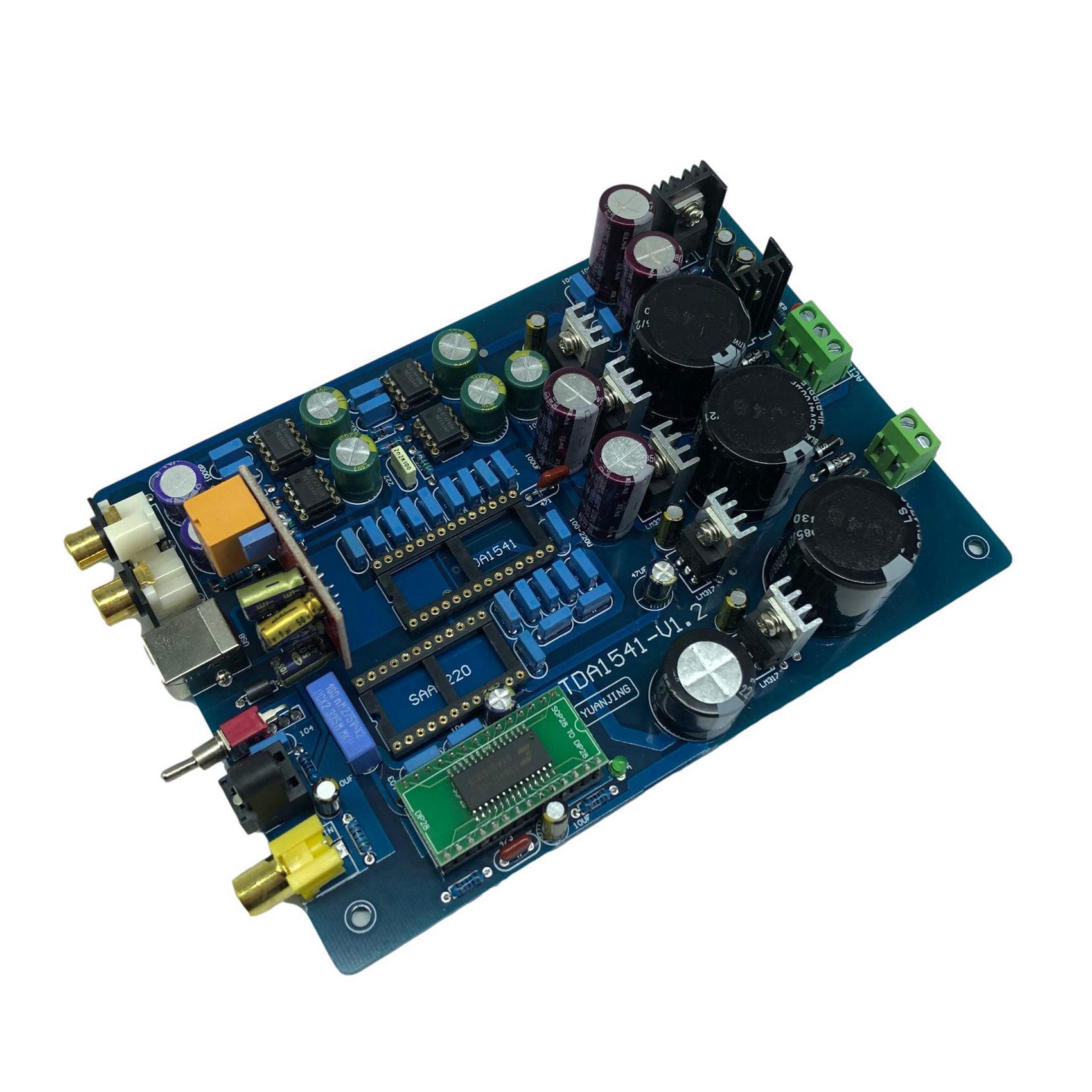 CYJ-TDA1541 Coaxial Decoder Board (Excluding TDA1541 and SAA7220 IC). 