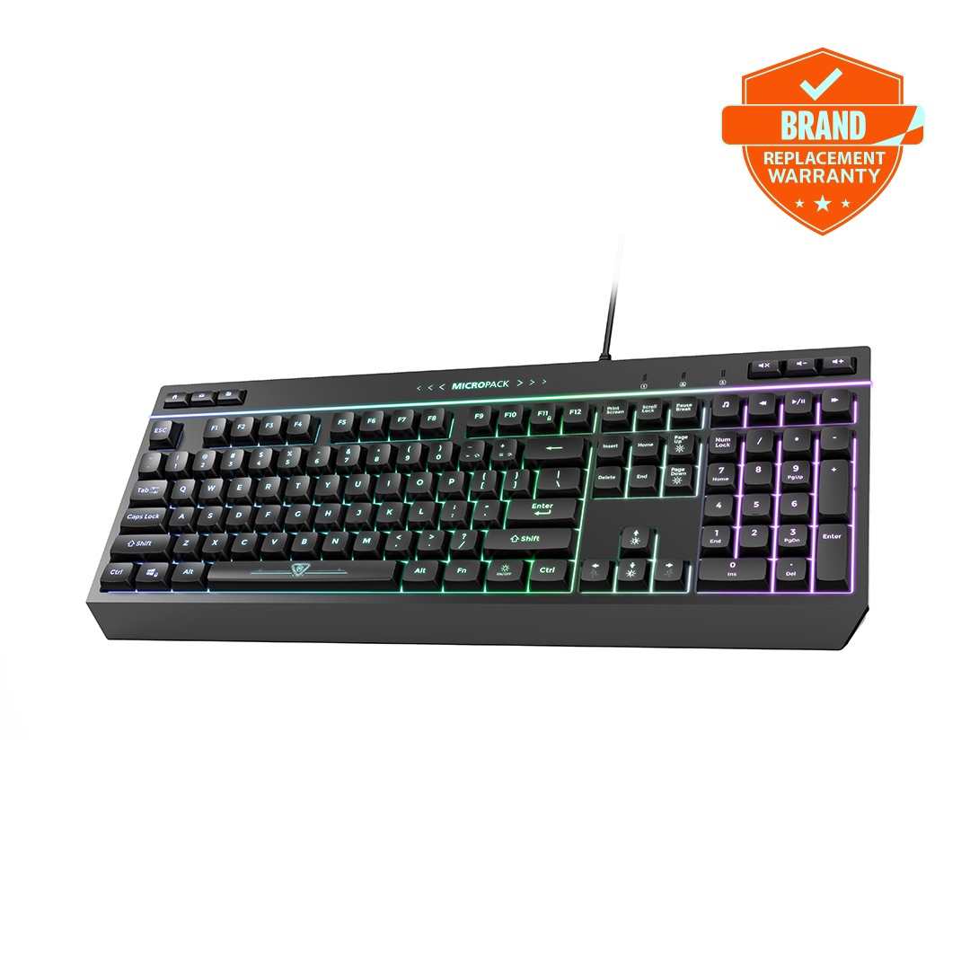 MICROPACK GK 20 APOLLO Anit Ghosting RGB Gaming Keyboard With Software. 