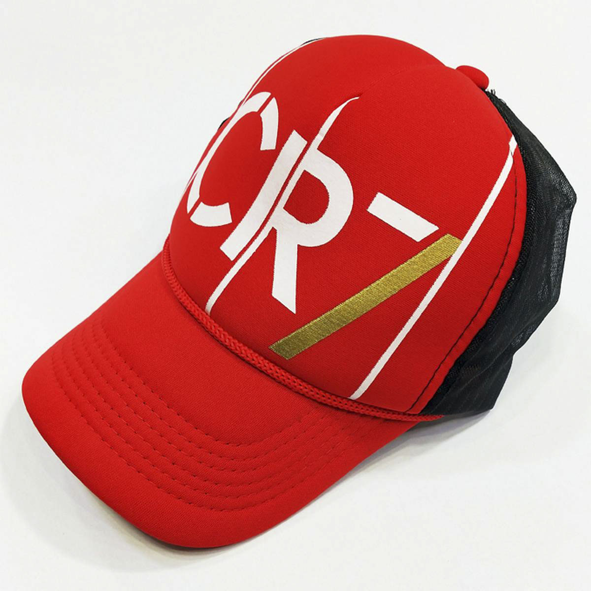 Red CR7 Half Net China Curved Cap: Buy 