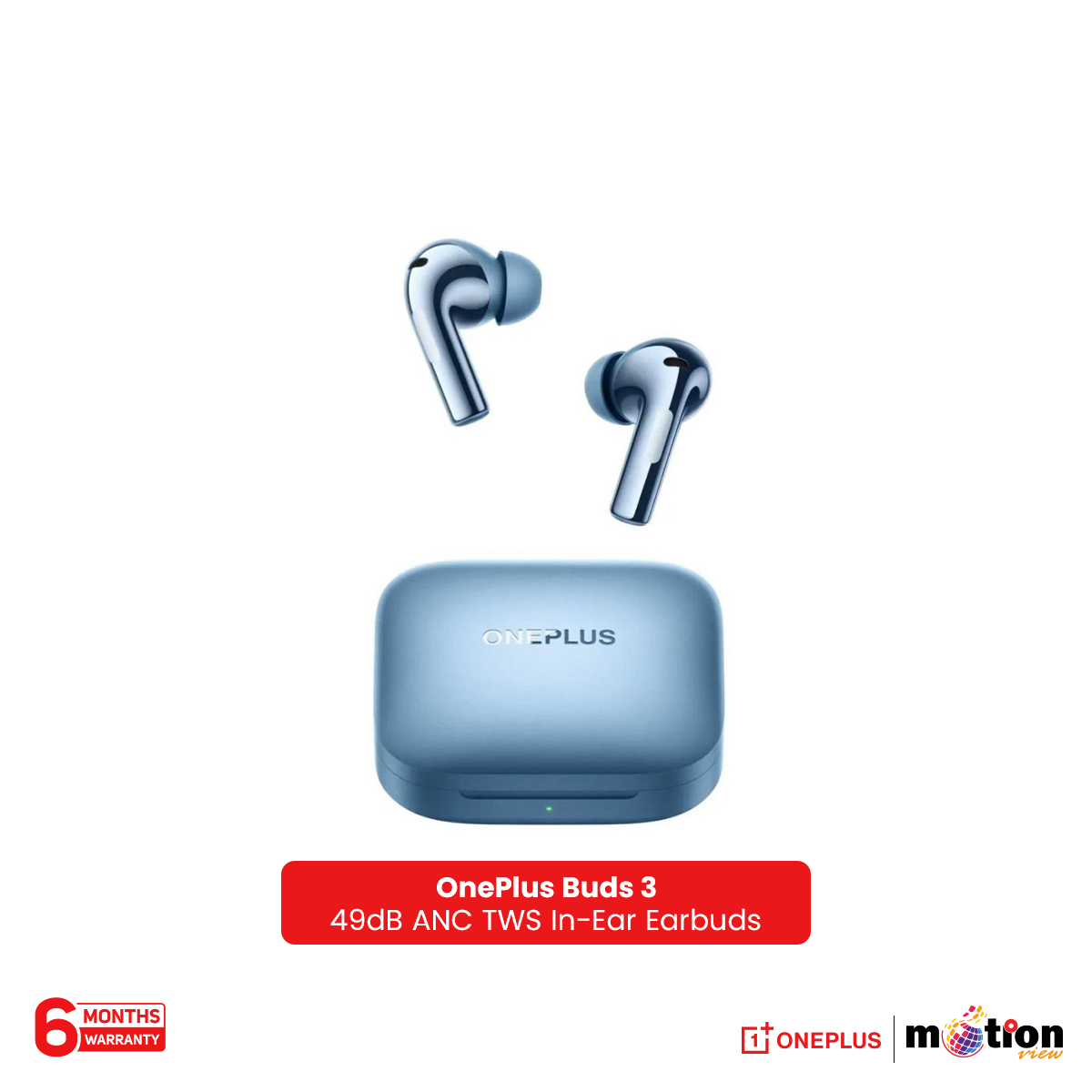 OnePlus Buds 3 Upto 49dB Noise Cancellation in Ear TWS Bluetooth Earbuds. 