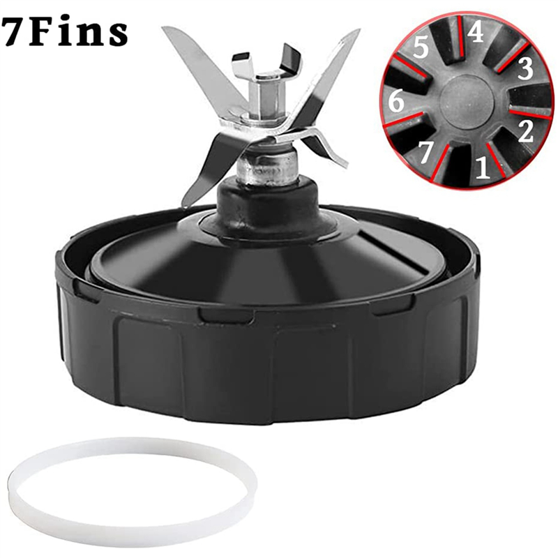 PDTYMWNG 2X for Ninja Blender Replacement Parts Assembly 7 Fins, Extractor Blade Blender Cup Parts for BL451 BL456. 