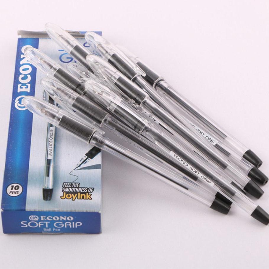 Econo Soft Grip Ball Pen - Pack of 20 pcs pens - Smooth Writing Experience -for Home and Office Use by Econo Brand. 