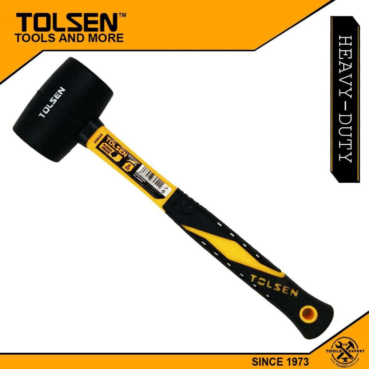 TOLSEN Rubber Mallet (225g / 8OZ) Fiberglass Handle 25033