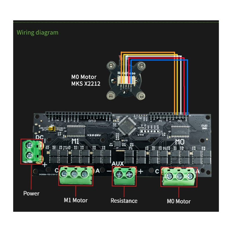 MKS XDRIVE XDrive3.6 56v Dual Motor FOC BLDC Controller Board for Servo - Based on ODrve V3.6 Technology. 