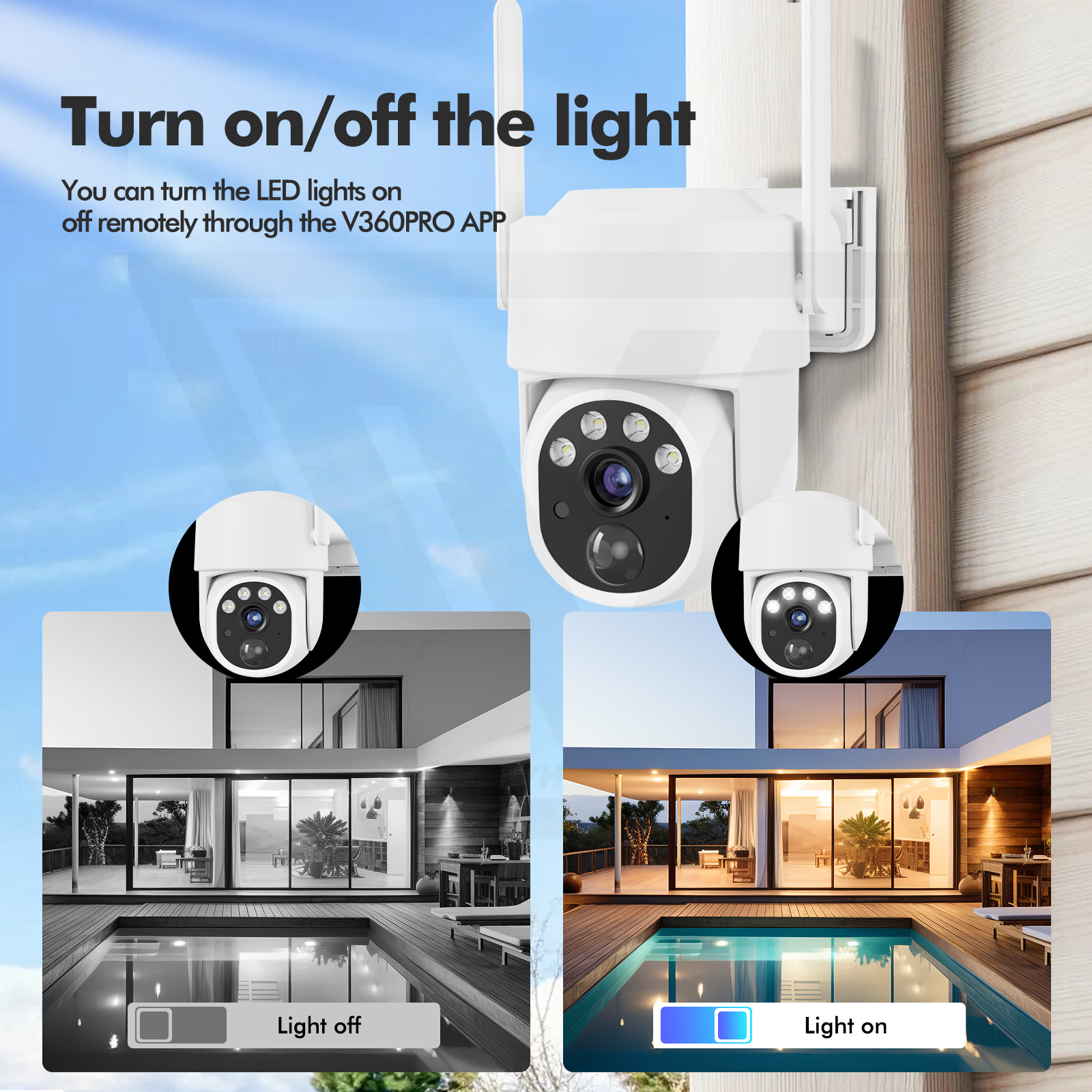 5MP IP Solar Power WiFi Camera PTZ Outdoor IP66 Waterproof 8000mAh Built-in Battery Surveillance Cam PIR Human Detection 5X Zoo. 