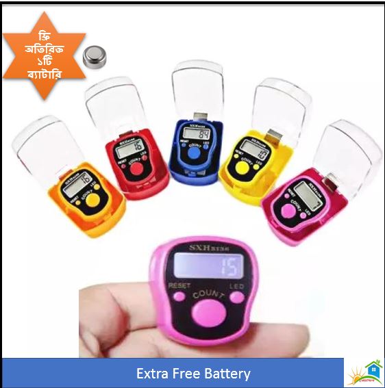 Digital Tasbih Tally counter with LED light Digital Led Tasbeeh Finger counter তসবিহ. 