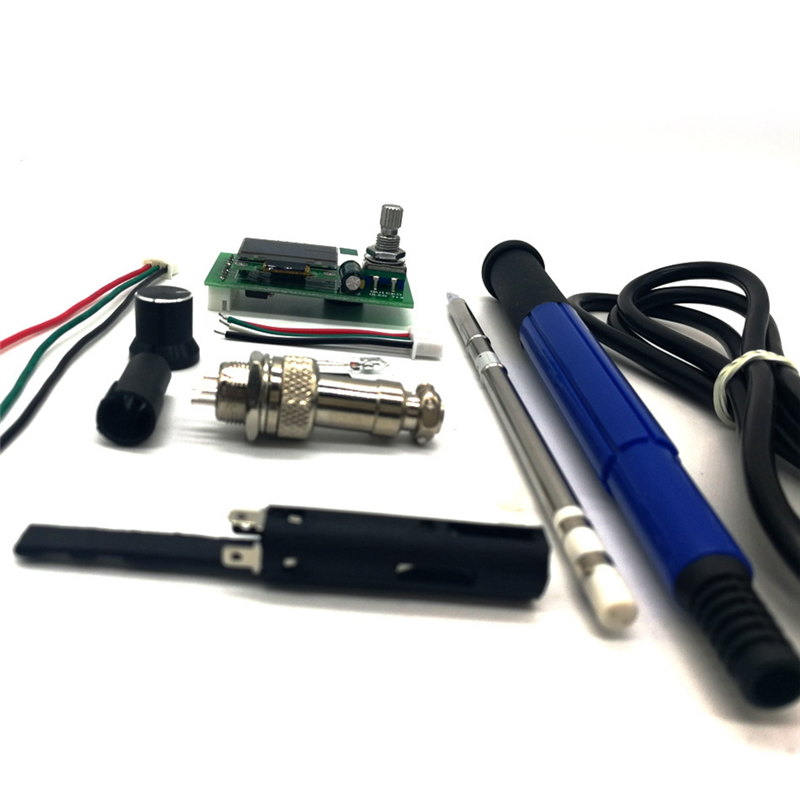 T12 STC OLED Controller Digital Soldering Iron Station DIY KITS with Handle Use for T12 Tips. 