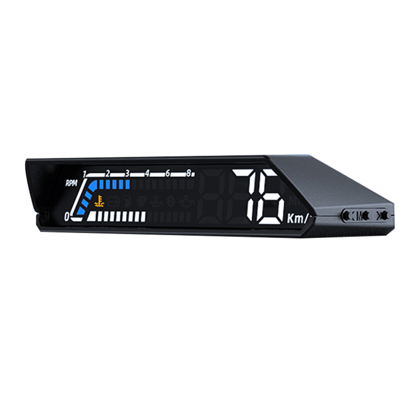 1 Piece S100 Dual Display HUD Head-Up Display OBD Multi-Function Black Vehicle Instrument Transmission Oil Temperature Monitoring