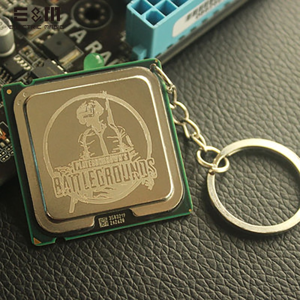 【happy one】Laser Engraving CPU Key Chain Pattern Customization Personalized Creative for Geek Xeon 115X AMD2 AMD1207. 