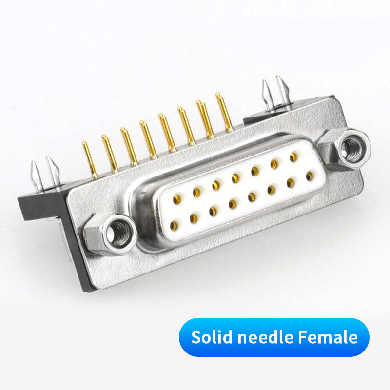 DR15 DB15 D-SUB 90 degrees Angled 15 Pin Female Male PCB Mount Socket Connector