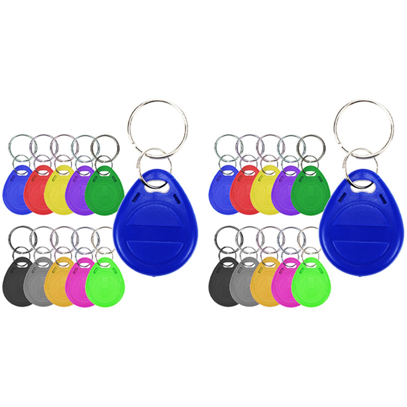 100Pcs T5577 Blank Key Tag RFID Chip Ring Cards Tags Keytag 125 Khz Copy Rewritable Writable Duplicate