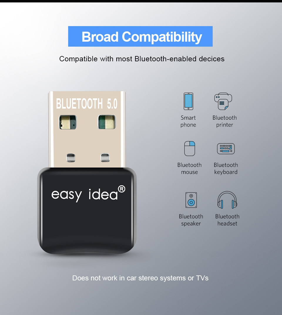 USB Bluetooth 5.0 Bluetooth Adapter Receiver Wireless Bluethooth Dongle 4.0 For PC Computer Mini Music Bluthooth Transmitter. 