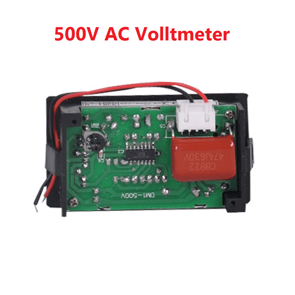 YB27A 500V AC Voltmeter AC 60-500V 0.56 Inch Digital Display Voltmeter Panel Mount Volt Meter 2 Wire Digital AC Voltmeter RED Display Voltage Tester Tools. 