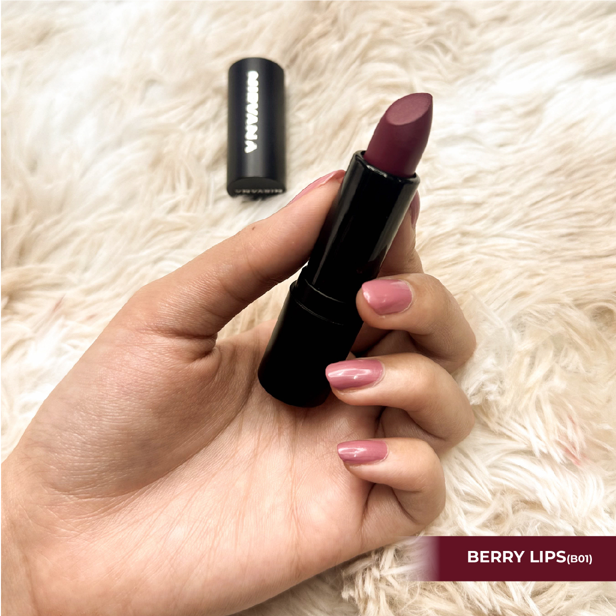 Nirvana Color Matte Color - Berry Lips- 5gm. 