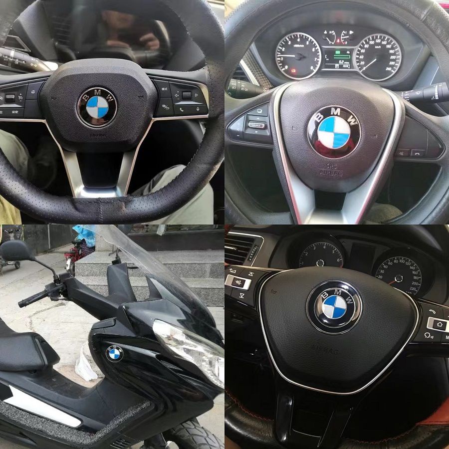 BMW Logo Reflective 3D Gel Sticker Car Front Hood Sticker Trunk Rear Emblem Badge For BMW X1 X3 X5 X6 1 3 5 7 Series. 