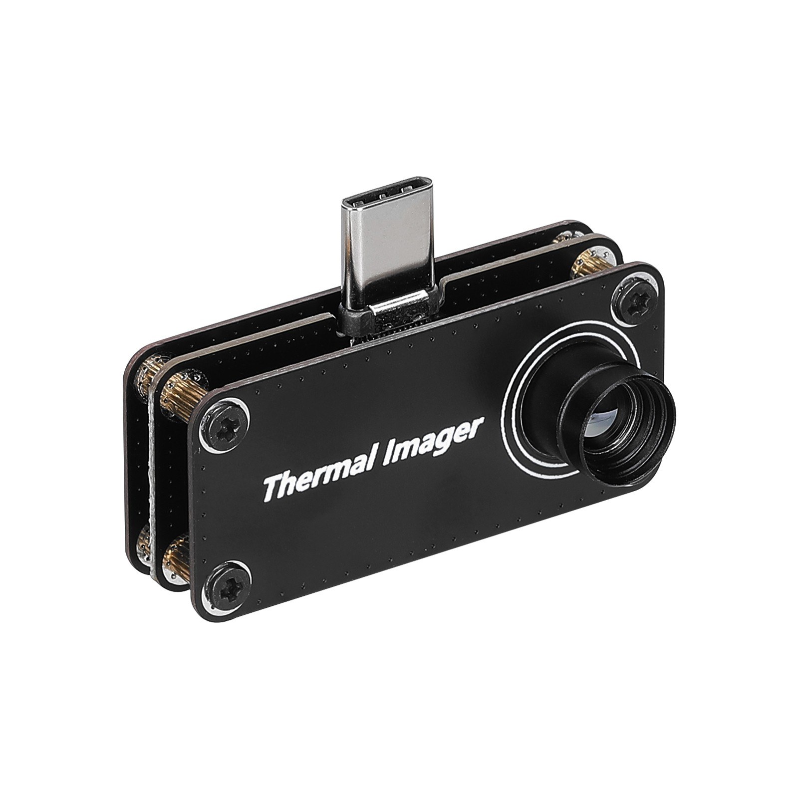 Type-C infrared thermal imager for temperature measurement OTG mobile phone - black