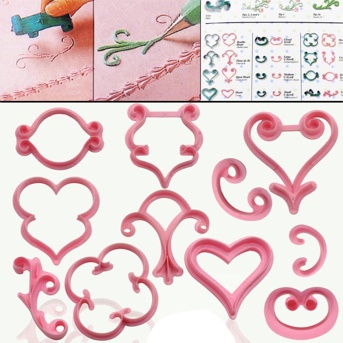 【happy one】12 pc/set Sugarpaste Gum Icing Baking Quilt Fondant Cake Raft Equipment Decorating Tool Embosser Cutter Icing Embosser Mold E006