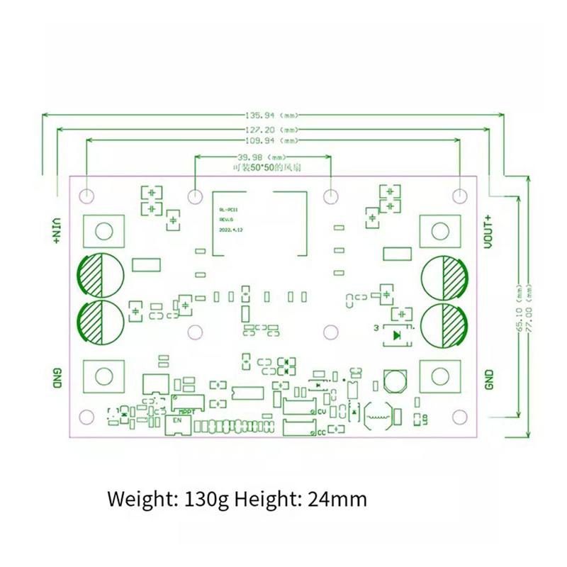 LT8705 Automatic Lift Module 600W Voltage and Current Adjustable LT8705 Solar MPPT CC-CV Charging Board Easy to Use. 