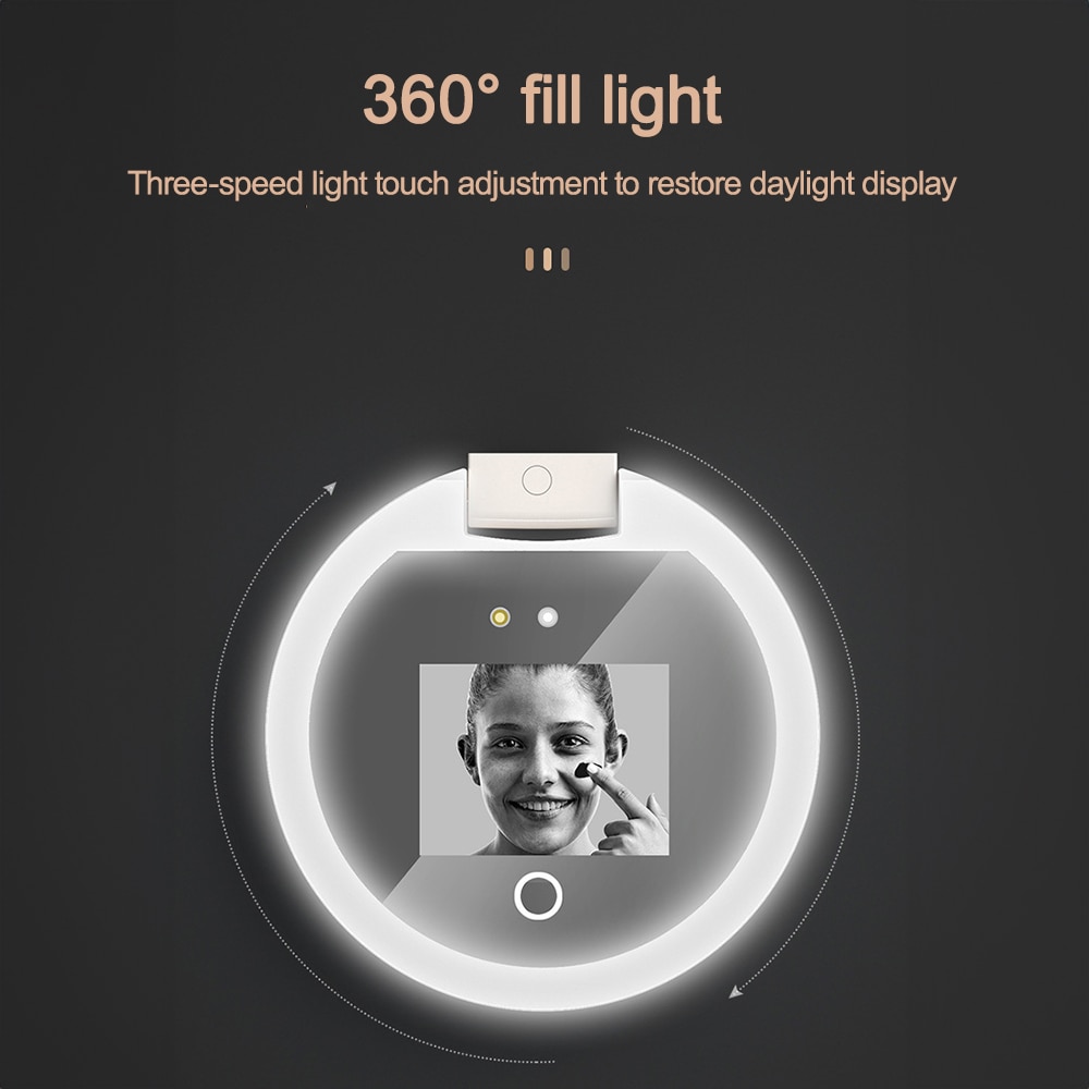 UV Sunscreen Test Camera Makeup Mirror With LED Portable Rechargeable Mirror Beauty Sunscreen Detection Makeup Removal Handheld. 
