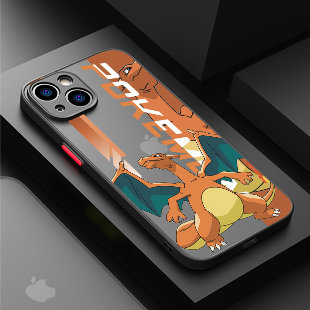 Matte Case for IPhone 15 13 12 11 14 Pro Max Mini X XS Max XR 6relax 7 8 Plus SE(2020) Shockproof Cases P-Pokemons Charizard Lucario. 
