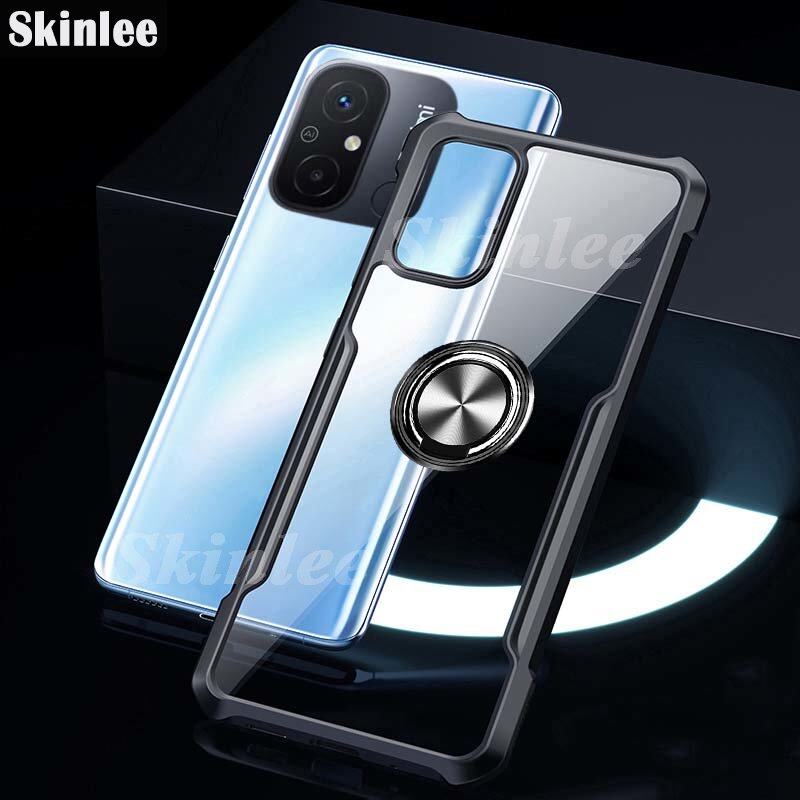 Phone Case Mi Xiaomi12C Back Cover Hard Clear Transparent Shockproof Handphone Cases Casing hp for Redmi 12C Cover Cases Car Navigation Holder Ring Back Cover. 