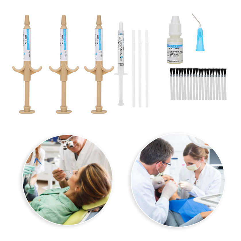 Dental Tool Orthodontic Brackets Braces Glue Bonding Self Curing Adhesive Paste Kit( ). 