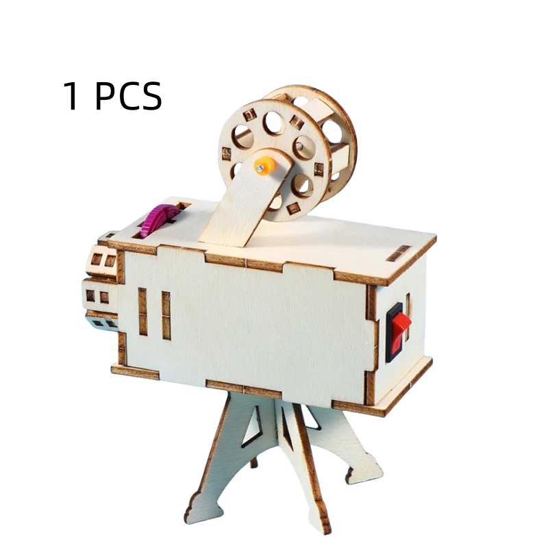 DIY Wooden Science Project Model Kit Science Experiment Toy Early Learning Toys for Children Gifts Birthday Projector Luhuai CVC. 
