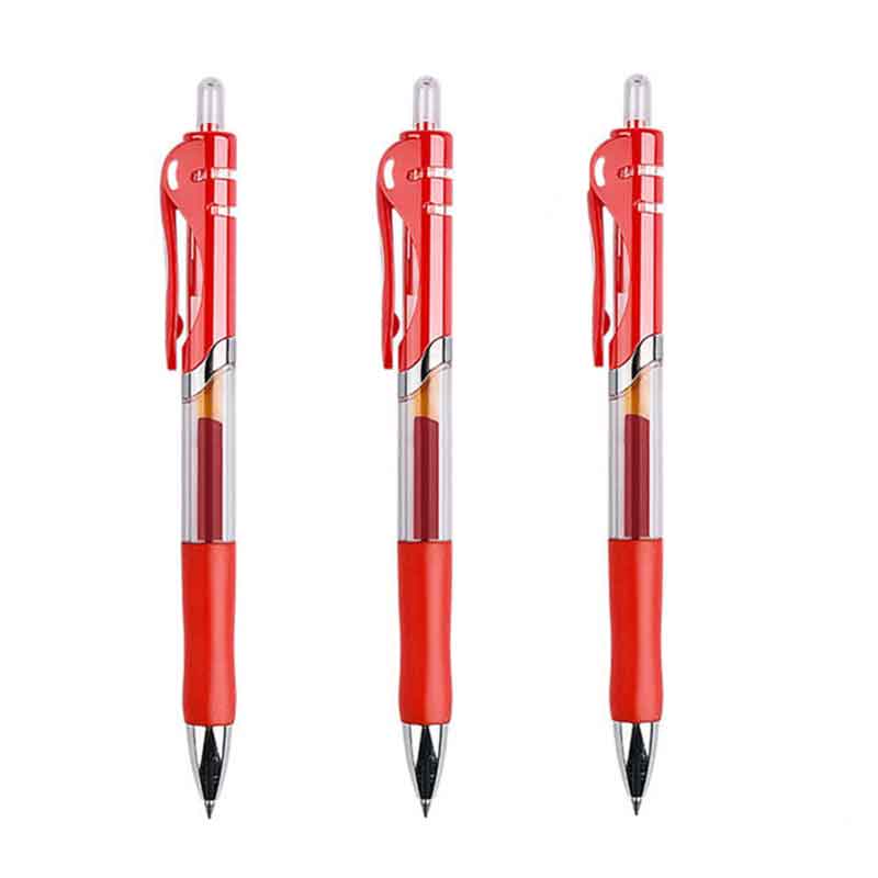 Retractable pens refills Set black/red/blue ink large capacity 0.5 mm Ballpoint Pen for Office school writing supplies