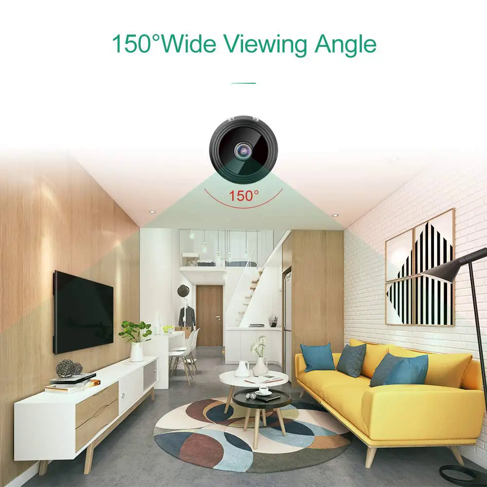 Micro Home Wireless Mini Security Surveillance with Wifi IP Camara Night vision Sensor Infrared CMOS 2MP Telefon Alarm Camera. 