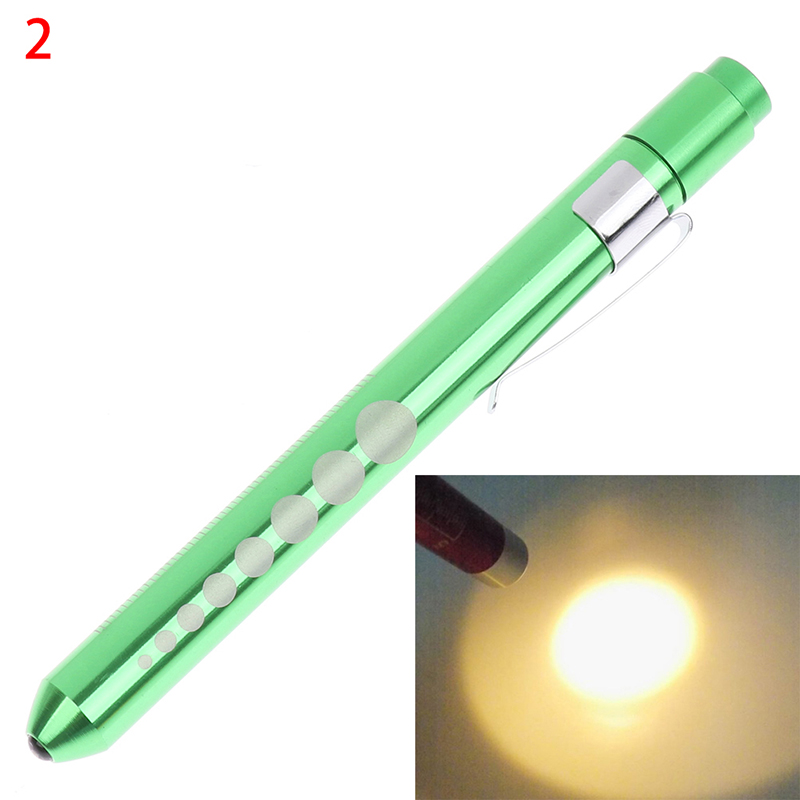LED Flashlight Work Light First Aid Pen Light Torch Lamp Pupil Gauge Measurement. 