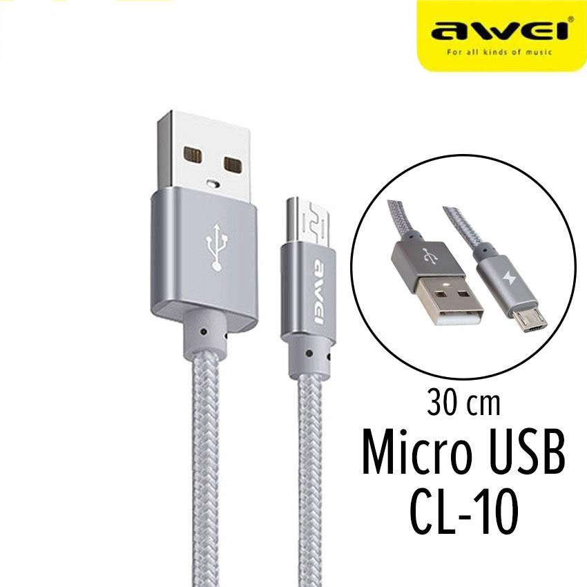 Awei CL 10 Micro USB Data Cable For Android with Fast Charging. 