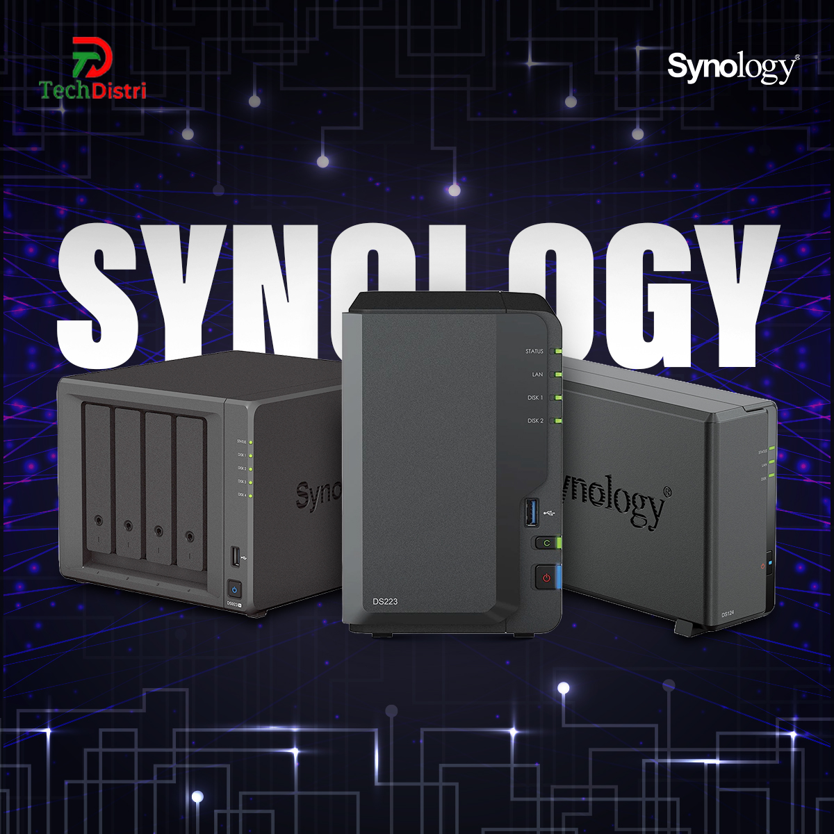 Synology DS124 NAS , 1-Bay DiskStation, Realtek RTD1619B , 64-bit, 4-core 1.7 GHz.. 